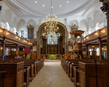 St Alfege - view through the nave to the altar