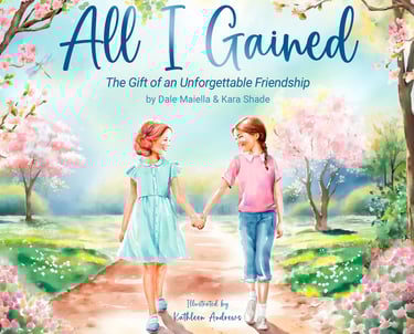 Children Book Illustration All I Gained Watercolor Friends Illustrated Cherry Blossoms Trees Garden