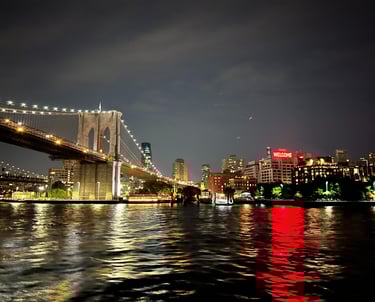 a bridge spanning the width of a city