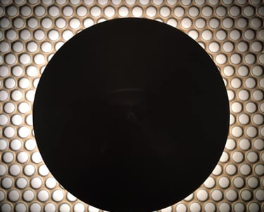 a circular light fixture with a circular light