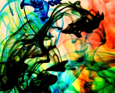 a colorful picture of a color in motion - on - paper