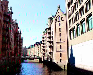 riverway in Hamburg Germany