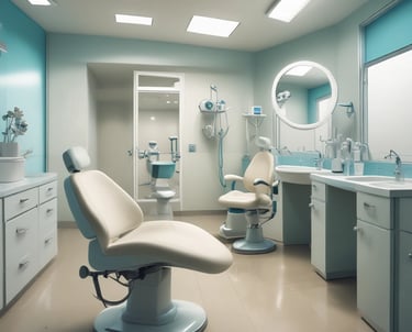 A person stands in a store aisle holding two cleaning spray bottles, surrounded by various household products. The shelves are stocked with bath sponges, personal care items, and a selection of cleaning products. Price tags are visible on the shelves.