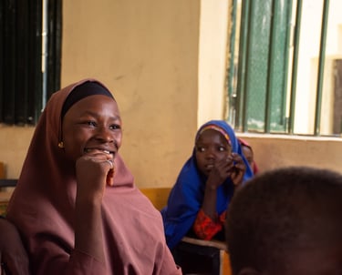 A photo of Halima in class