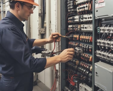 A team of engineers collaborating on a technical project.