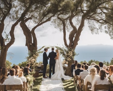 a large ferris wheel sitting under a blue sky