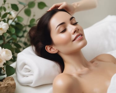 a man laying on top of a bed next to a machine