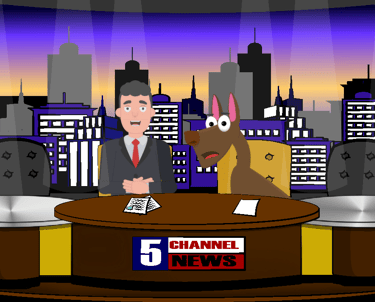 Meet Alex Thomas and his dog Ruff. It's their first day at Hound Dog News for Kids