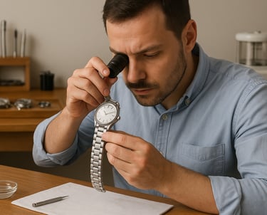 Professional watch cleaning and inspection service for luxury and everyday watches in Spring Hill, F