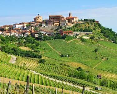 view of la Morra city in Piedmont