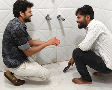 During diverter repair by sonu electrical and plumbing service team