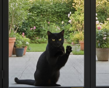 Mosquitera resistente a gatos
