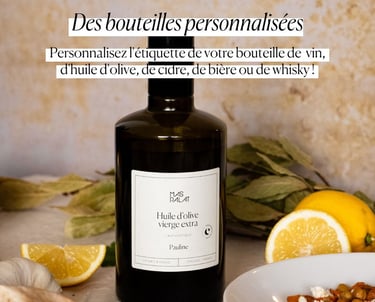 bouteilles huile d'olive personnalisée cuvée privée
