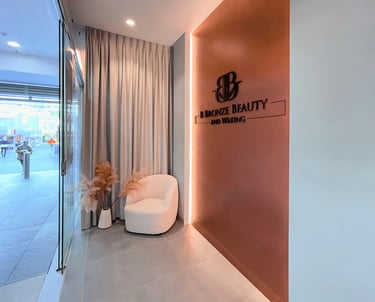 Bronze and white color scheme in Bondi Junction beauty salon