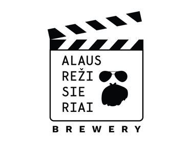 black logotype for brewery, cinema theme