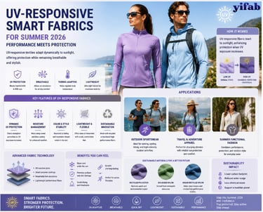 UV-responsive summer fabric, Smart textile sun protection