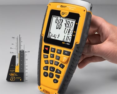 a person holding a measuring ruler and measuring ruler