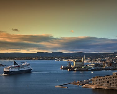 cruise ship in the Port of Oslo Norway