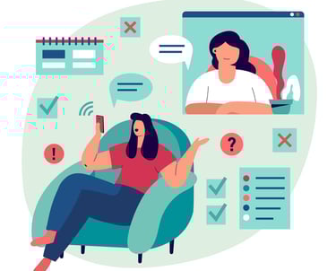 Meaningful discussion of caregiver and therapist regarding goal tracking