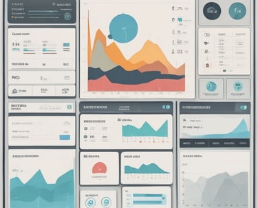 A row of self-help and business books stands upright on a table, adjacent to a laptop and a hand typing. The books have colorful covers, including titles like 'Atomic Habits' and 'The 4-Hour Work Week.' The setting appears dimly lit with a focused spotlight on the books, creating a cozy, studious ambiance.