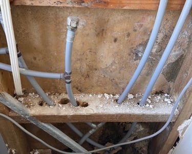 Water Damage inside wall
