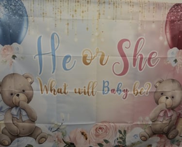Decorado para un evento de Gender Reveal