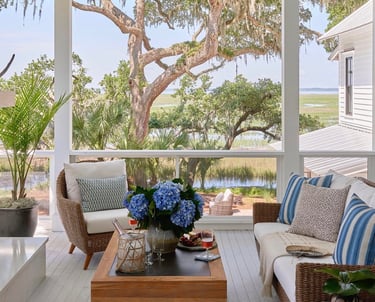Screen porch in Daniel Island.