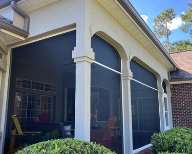 Back porch patio with Screen Tight System and Super Screen