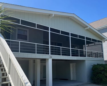 Big screen Porch with Super Screen in Sullivans Island.