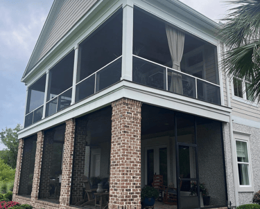 Beautiful Screen Porch on a Sullivans Island Beach house.