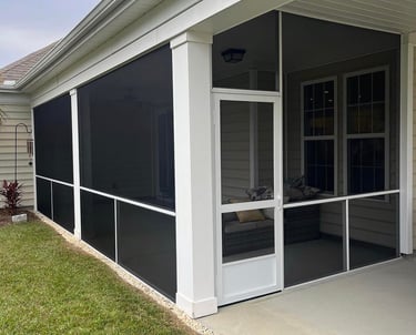 Aluminum porch patio system with Super Screen