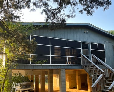 Coastal Beach House with Screen Tight system and Fiberglass Screen