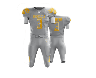 a football jersey with a yellow jersey and a white jersey