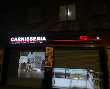 Rótulo luminoso para tienda