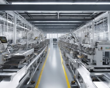 corredor de uma fabrica industrial