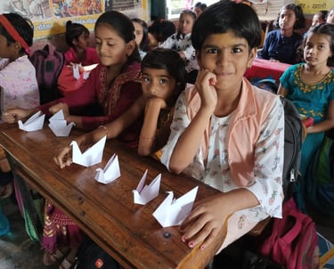 Origami in India for happiness