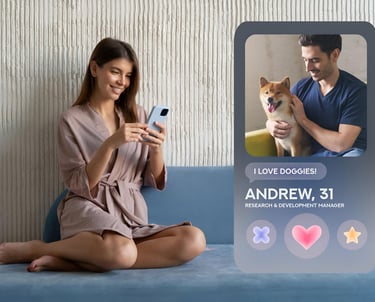 Woman using a sugar mommy dating app to connect with verified members on her phone