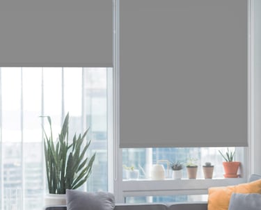 Stylish and durable Roller Blinds. Protects from sunlight, heat, and ensures privacy.