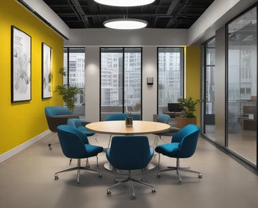 A professional team discussing procurement strategies in a modern office.