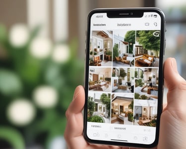 A visually appealing graphic showcasing social media content for real estate.