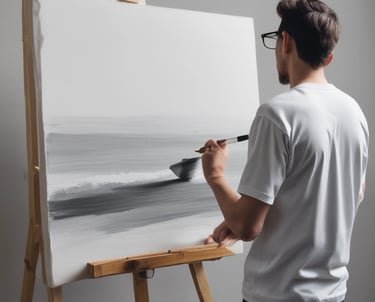 A vibrant oil painting showcasing Lucas Cole's unique style.