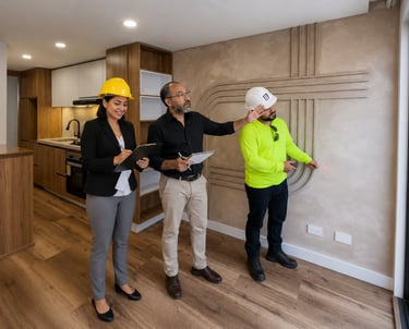 Inspección técnica de inmueble durante proceso de entrega