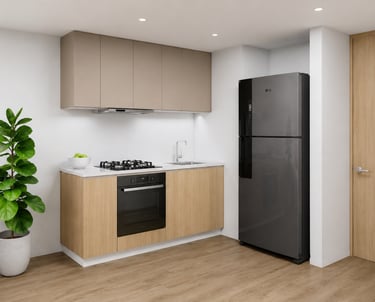acabados esenciales para apartamentos pequeños