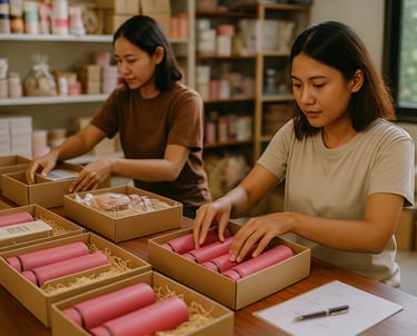 Produksi souvenir untuk kegiatan perusahaan, acara ulang tahun dan lain-lain.