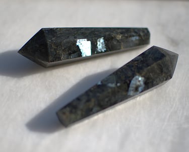 Larvikite with silver flash