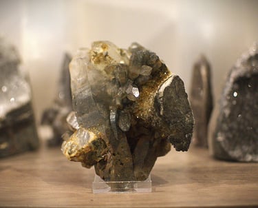 Garden Quartz raw chunk, also known as lodolite