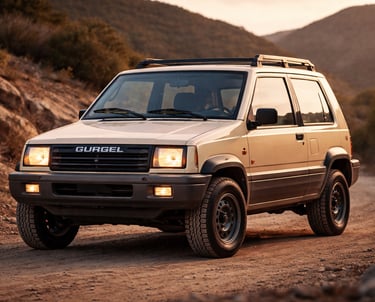 Gurgel BR-800 representando as marcas de carros brasileiras em cenário off-road