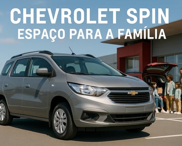 Chevrolet Spin usada em destaque, capa de artigo com a frase “Chevrolet Spin: espaço para a família