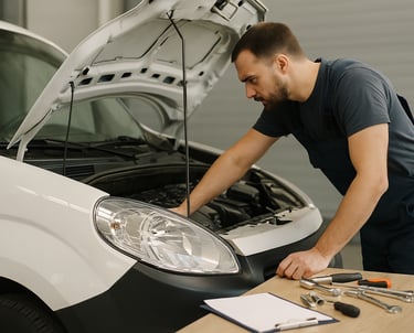 Inspeção técnica em carro utilitário antes da compra
