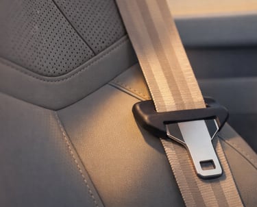 cinto inteligente da Volvo ajustado no banco do Volvo EX60